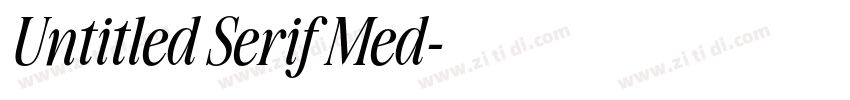 Untitled Serif Med字体转换